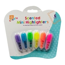 Fruit Scented Mini Highlighters - Pack of 6