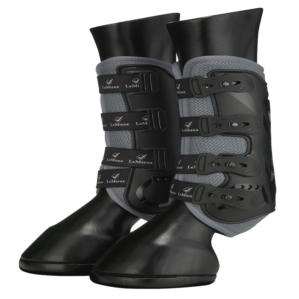 image 1 of LeMieux Ultra Mesh Snug Boots Front Grey | Large