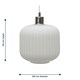 image 6 of First Choice Lighting Set of 2 Bento White Ribbed Glass Easy Fit Pendant Shades White