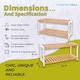 image 2 of 2 Tier Bamboo Shoe Rack Strong Design Shelf Organiser Holds up to 8 Pairs of Shoes Brown