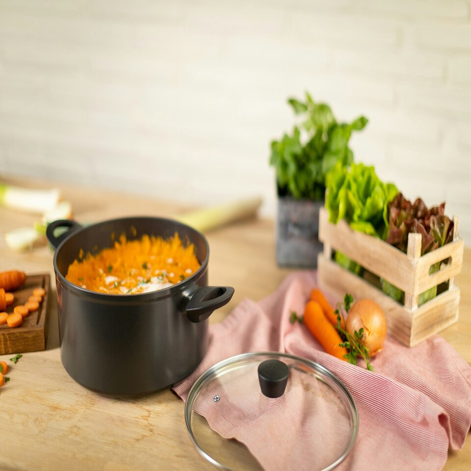 image 1 of Easy Induction 3pc Cookware Set 16cm saucepan, 20 & 24 cm casserole