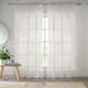 image 1 of Pair of Crystal Cream Plain Voile Panels 137 cm (54 inch) Rod Pocket Panels for Bedroom and Living Room
