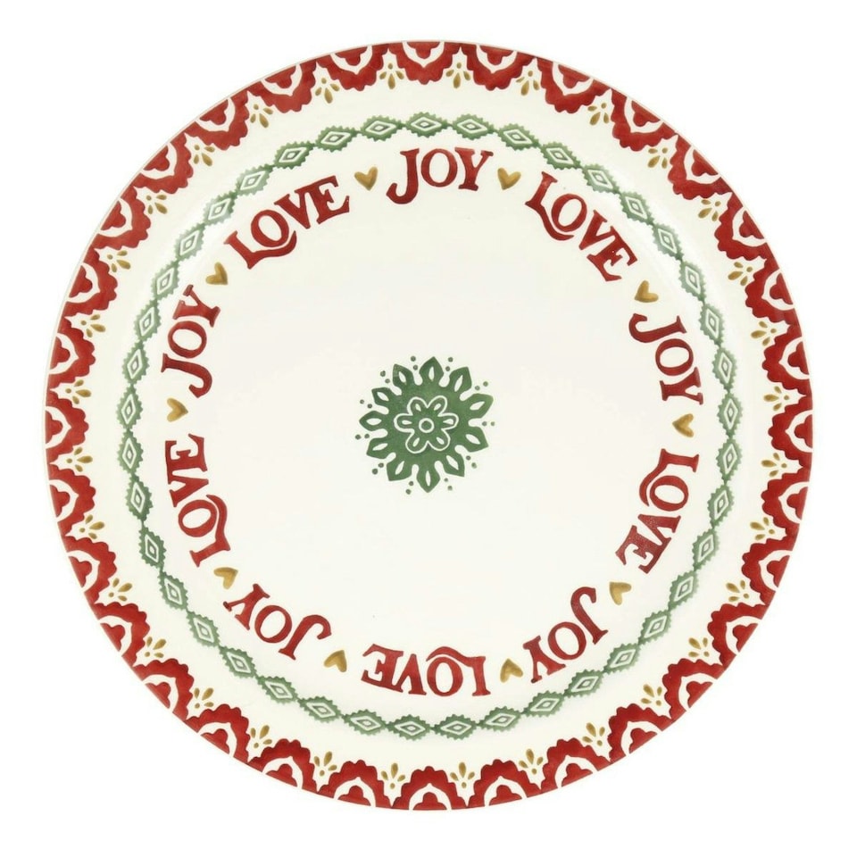 image 1 of Serving Plate: 1 x 33cm Emma Bridgewater Christmas Joy Plate, Ceramic White