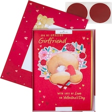 Forever Friends Design Girlfriend Luxury Valentine's Day Card with Gift Box