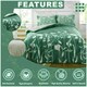image 5 of Gigi Floral Printed Duvet Cover Set Reversible Polycotton Beddings Green | King