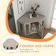 image 4 of PawHut Dog Crate Furniture for Medium Dogs w/ Cushion, Door - Walnut Brown