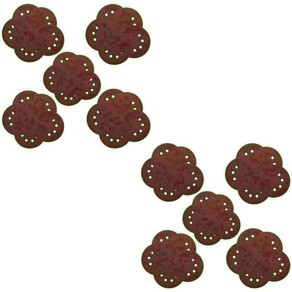 image 1 of 125mm 5" Hook And Loop Sanding Sander Abrasive DA Discs Fine 120 Grit 50pc