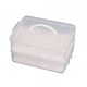 image 2 of 2 Tier Cupcake Cake Holder Portable Storage Carrier | Clear