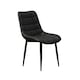 image 1 of Set of 8 Nova Modern Faux Leather Dining Chair Padded Seat Metal Legs Kitchen (Black) | Black | Black | One Size