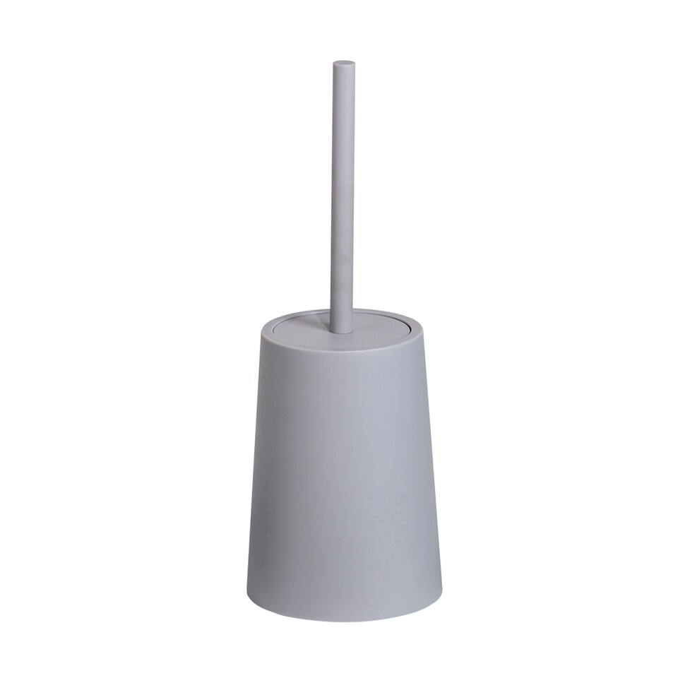 image 1 of Showerdrape Garda Light Grey Bathroom Toilet Brush & Holder