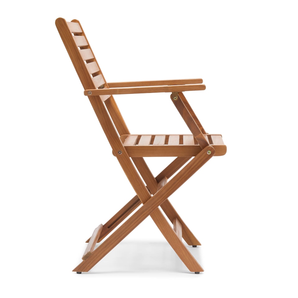 image 1 of Vonhaus Cannes Acacia Hardwood Folding Wooden Garden Chairs Set of 2