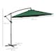image 7 of Outsunny 3(m) Garden Banana Parasol Cantilever Umbrella, Dark Green