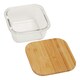 image 4 of Interiors by Premier 320ml Square Glass Container with Bamboo Lid, Glass Container with Airtight Lid, Airtight Glass Container