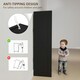 image 5 of HOMCOM Modern Wardrobe White Wardrobe with 3 Drawer and Hanging Rod White | Black