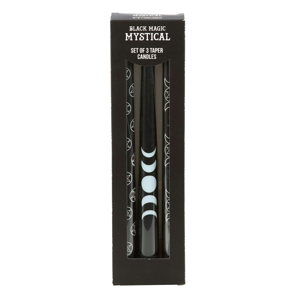 image 1 of Something Different Magic Mystical Taper Candle (Pack of 3) - Black - One Size