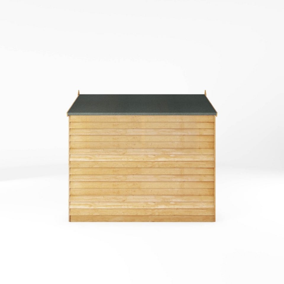 image 1 of 7 x 5 Feet Overlap Apex Windowless Shed - Timber - L215 x W160.3 x H191.9 cm - Brown | Brown