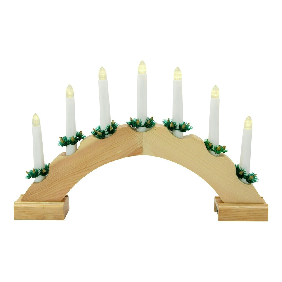 image 1 of The Christmas Workshop 70859 Wooden Arched Christmas Candle Bridge