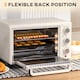 image 4 of HOMCOM Mini Oven, 21L Countertop Electric Grill, Toaster Oven with Adjustable Temperature, Timer, Baking Tray and Wire Rack, 1400W, Cream