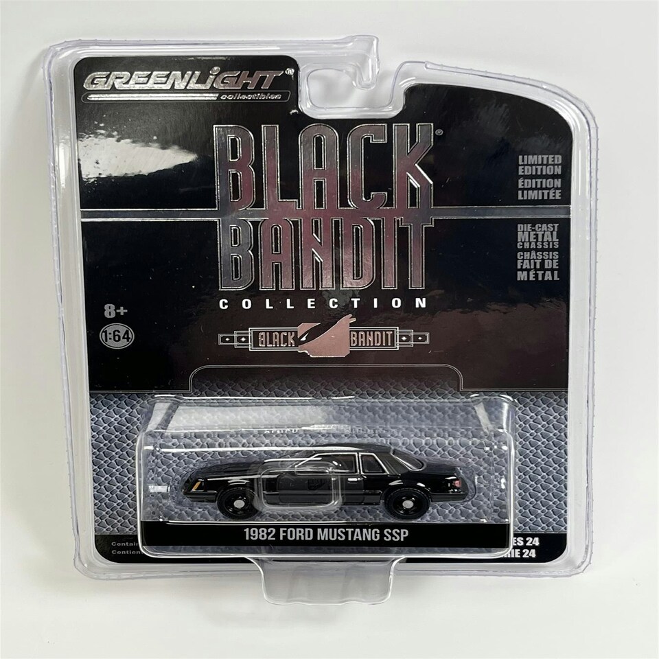 image 1 of 1982 Ford Mustang SSP Black Edition 1:64 Scale Greenlight 28050B