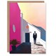 image 1 of Man In Tuxedo Minimalist Mexican Patio Porch Cocktail Party Greeting Card