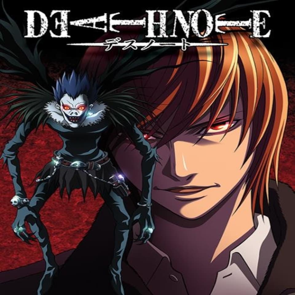 Death Note (Light And Ryuk) 60x80x2cm Stretched Canvas Print