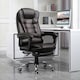 image 2 of HOMCOM PU Leather Executive Office Chair with Retractable Footrest, Brown