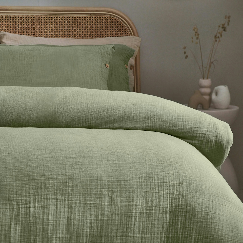 image 1 of Yard Lark Muslin Cotton Single Duvet Cover Set