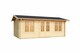 image 2 of Pembrokeshire 53-Log Cabin, Wooden Garden Room, Timber Summerhouse, Home Office - L540 x W345.8 x H239.4 cm | Brown