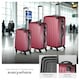 image 3 of Suitcase Set - 3 hard-shell suitcases with telescopic handle, swivel wheels Red