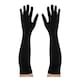 image 1 of Long Black Spandex Gloves | Black | 3