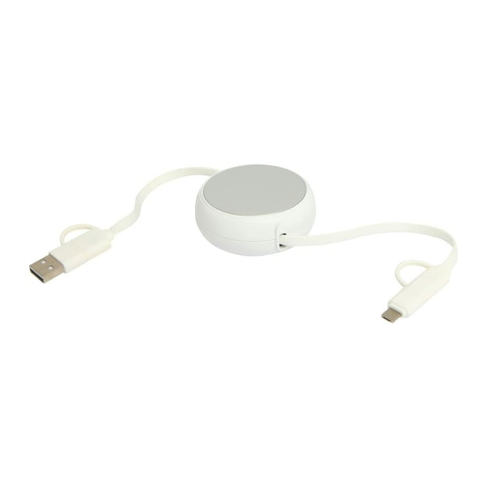 image 1 of Alasia Aluminium 5 in 1 Retractable Connector Cable - Silver - One Size