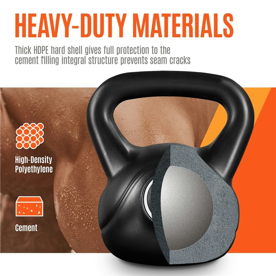 image 1 of Yaheetech 4-Piece HDPE Kettlebell Set 2/4/6/8kg