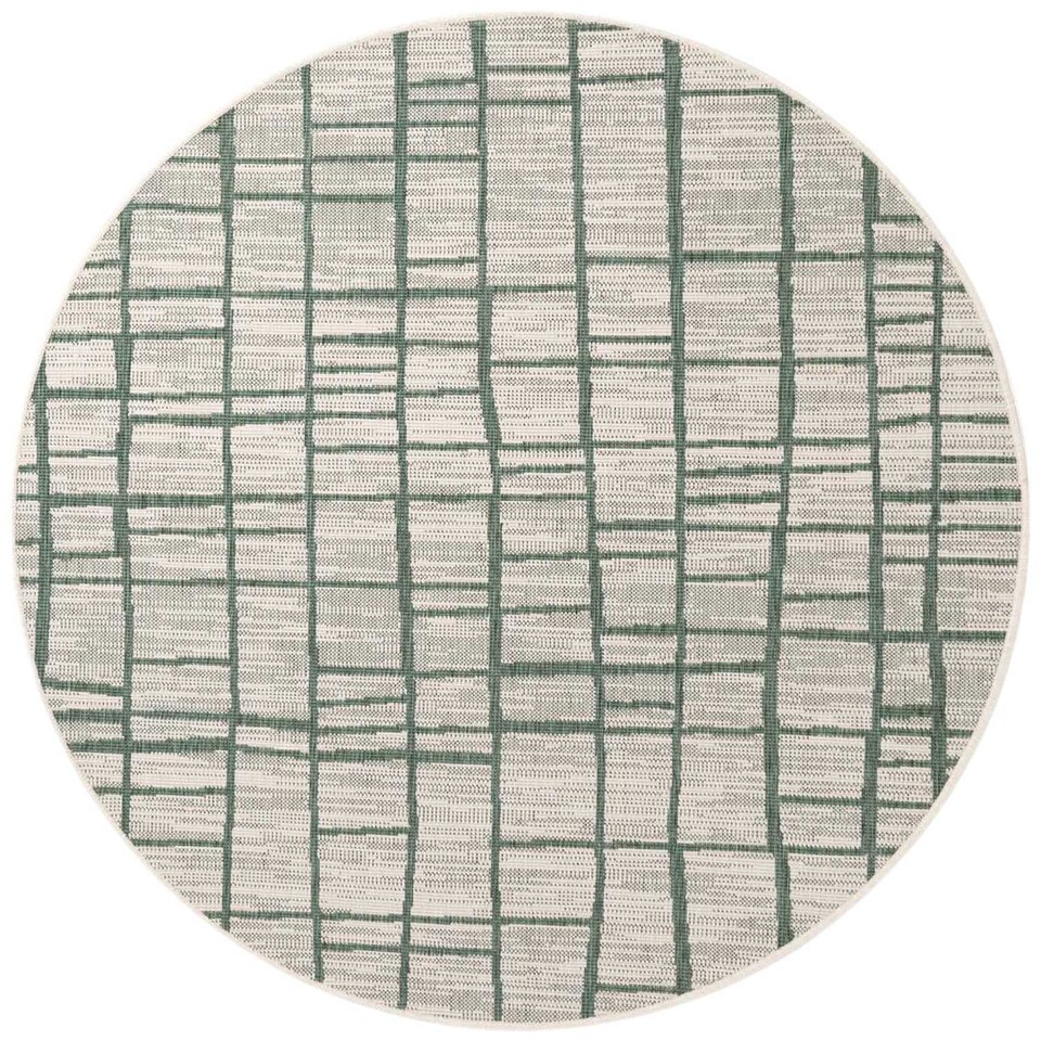 image 1 of Ted Baker Indoor Outdoor Crouch Round Abstract Rug