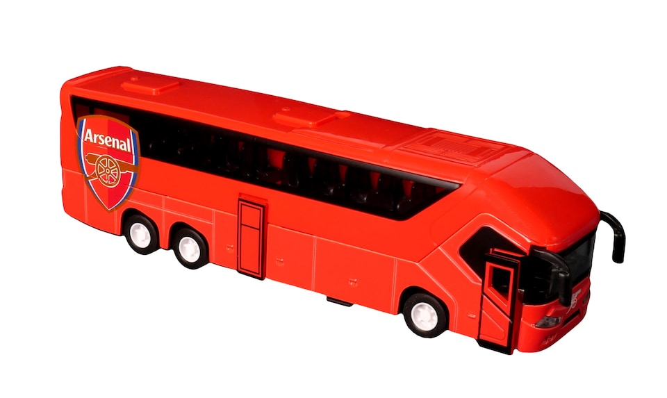image 1 of Arsenal Bus Model Football Team Coach Toy