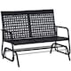 image 1 of Outsunny 2 Seater Wicker Glider Bench Rocking Chair Garden Armchair