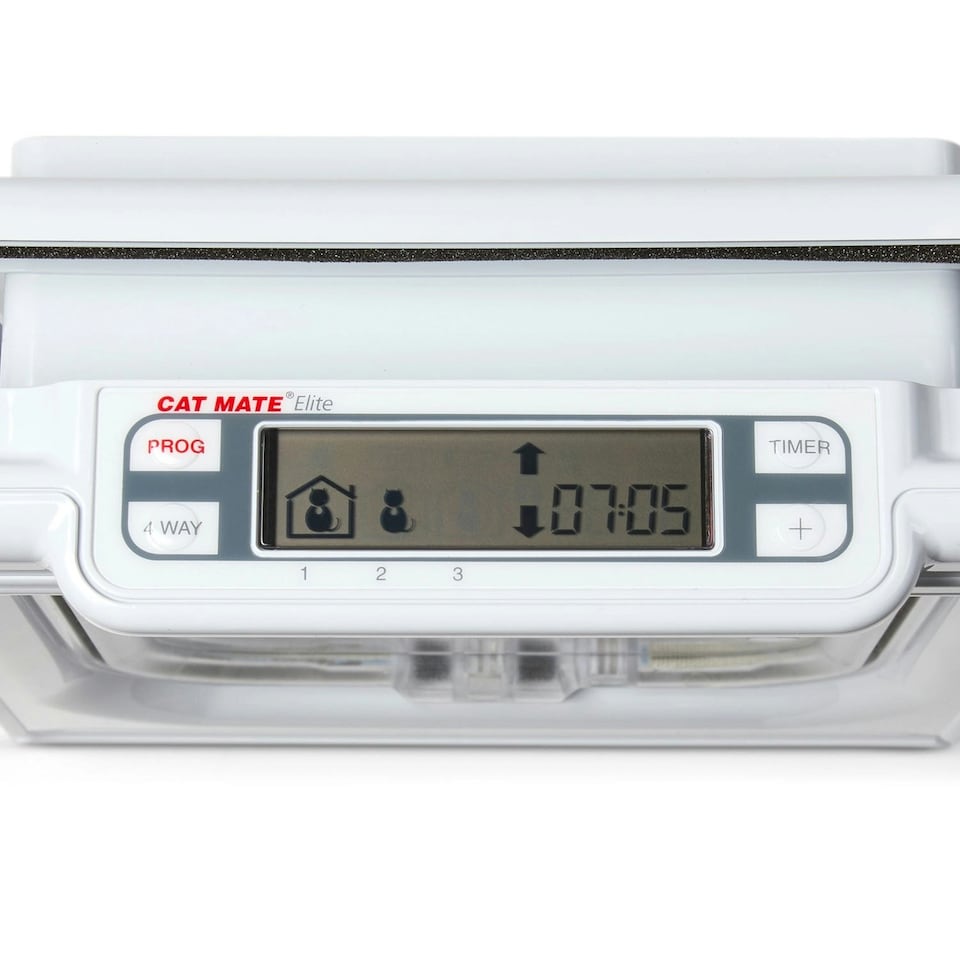 image 1 of Cat Mate Elite I.D. Disc Cat Flap with Timer Control – White (305W)