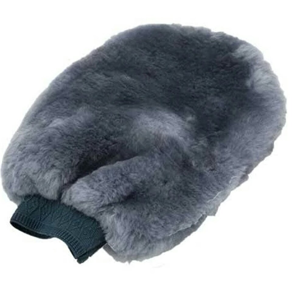 Eastern Counties Leather Sheepskin Polishing Mitten - Grey - One Size