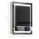 image 7 of kleankin LED Lighted Bathroom Mirror Cabinet W/ LED Lights Shelves Wall-mounted