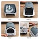 image 6 of Hooded Cat Litter Tray with Flap Door - Covered High-Sided Litter Box - Anti-Spill Easy Clean Indoor Toilet for Cats and Kittens