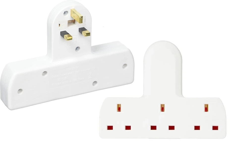 3 Way UK Plug Extension Adaptor Triple Socket 13A 250V Mains Wall Multi Plug