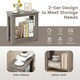 image 3 of COSTWAY 2-Tier End Table Modern Side Table w/Storage Shelf Grey