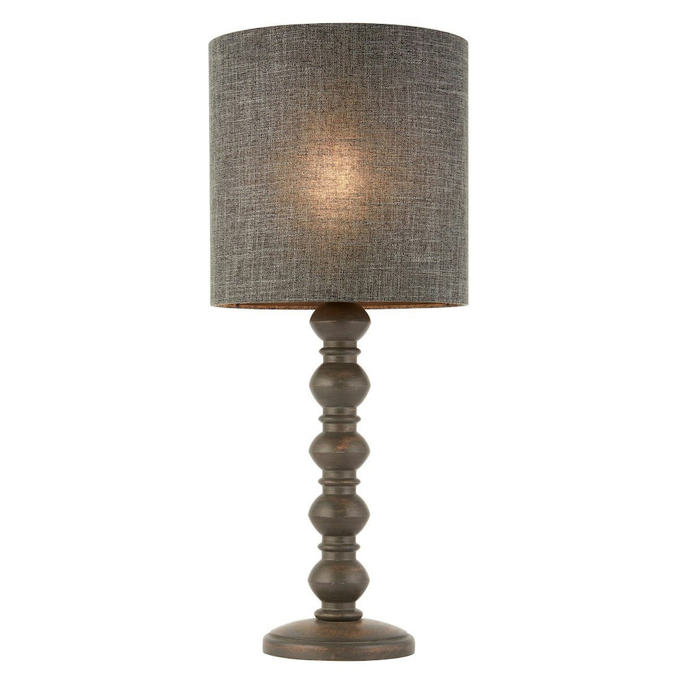 image 1 of Joss 1 Light Table Light Dark Grey Wash Wood (Base only), E27