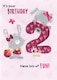 image 2 of Pink 2nd Birthday Card Second Nature