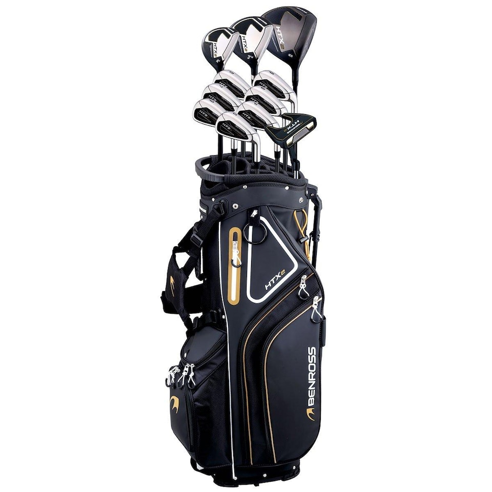 image 1 of Benross HTX2 Gold Graphite 11 Piece Golf Stand Bag Package Set