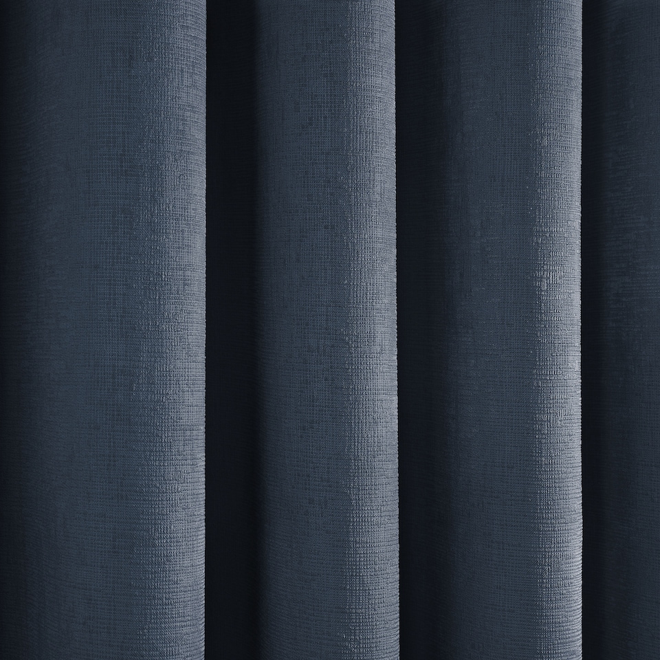 image 1 of Fusion Strata Eyelet Curtains Navy