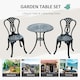 image 6 of Outsunny Garden Bistro Set Outdoor Table Chairs Aluminium Patio Lawn Furniture