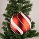 image 4 of Baubles Candy Stripe 15cm - 3Pcs PVC