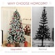 image 4 of HOMCOM 6ft Artificial Pine Christmas Tree with 774 Branch Tips and Steel Base, Realistic Hinged Tree with Pinecones, Holiday Decor for Home Office, Green