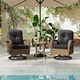 image 8 of COSTWAY 3 Pieces Patio Rattan Bistro Conversation Set Black