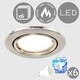 image 2 of ValueLights Pack of 6 - Fire Rated Chrome Tiltable GU10 Recessed Ceiling Downlights - Complete with 5w LED Bulbs 6500K Cool White